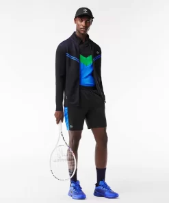 Lacoste Tennis> Tennis X Daniil Medvedev After Match Jacke Schwarz / Blau L5I