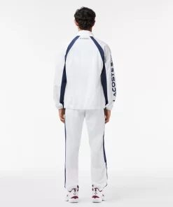 Lacoste Tennis> Tennis X Daniil Medvedev Trainingsanzug Weis / Neongelb / Burgunder / Weis / Navy Blau Q8I