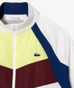 Lacoste Tennis> Tennis X Daniil Medvedev Trainingsanzug Weis / Neongelb / Burgunder / Weis / Navy Blau Q8I