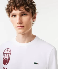 Lacoste Tennis> Tennis X Daniil Medvedev T-Shirt In Regular Fit Weis 001