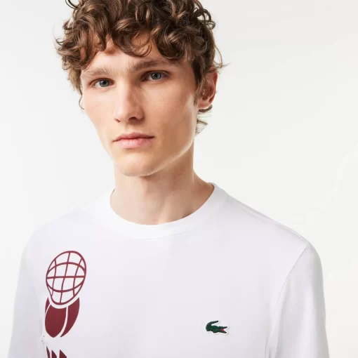 Lacoste Tennis> Tennis X Daniil Medvedev T-Shirt In Regular Fit Weis 001