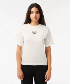 Lacoste T-Shirts> T-Shirt Aus Bedrucktem Baumwolljersey Weis 70V