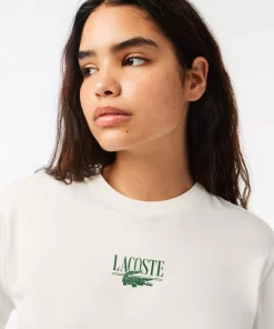 Lacoste T-Shirts> T-Shirt Aus Bedrucktem Baumwolljersey Weis 70V