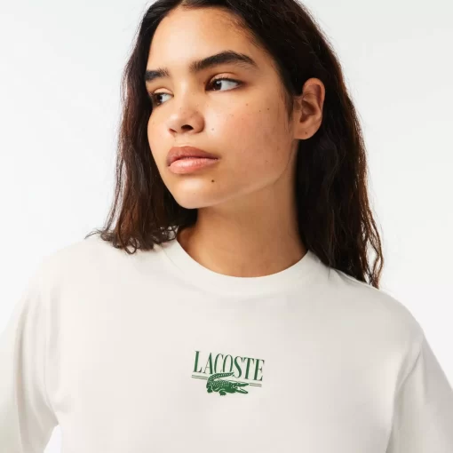 Lacoste T-Shirts> T-Shirt Aus Bedrucktem Baumwolljersey Weis 70V