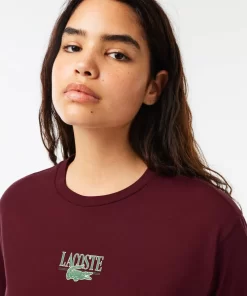 Lacoste T-Shirts> T-Shirt Aus Bedrucktem Baumwolljersey Burgunder Yup