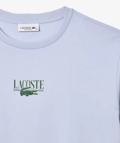 Lacoste T-Shirts> T-Shirt Aus Bedrucktem Baumwolljersey Hellblau J2G