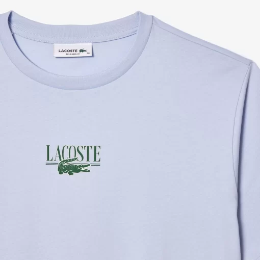 Lacoste T-Shirts> T-Shirt Aus Bedrucktem Baumwolljersey Hellblau J2G