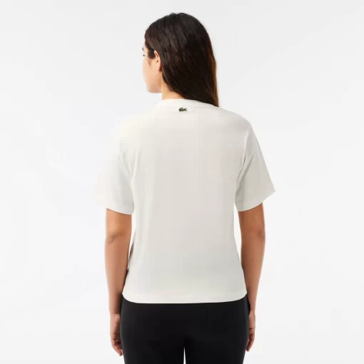 Lacoste T-Shirts> T-Shirt Aus Bedrucktem Baumwolljersey Weis 70V