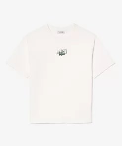 Lacoste T-Shirts> T-Shirt Aus Bedrucktem Baumwolljersey Weis 70V