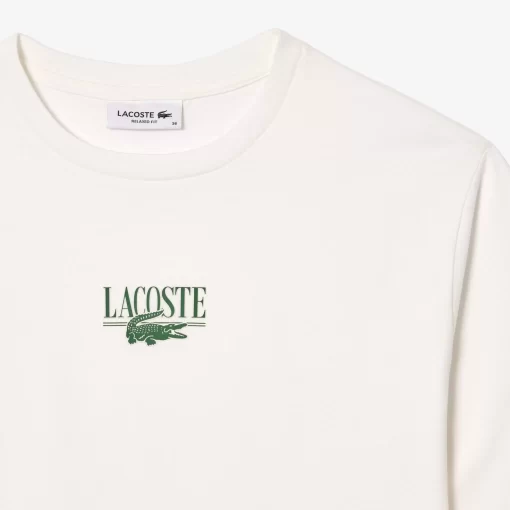 Lacoste T-Shirts> T-Shirt Aus Bedrucktem Baumwolljersey Weis 70V