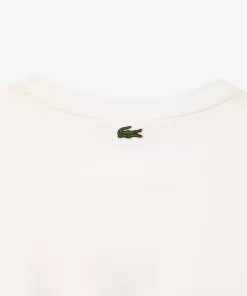 Lacoste T-Shirts> T-Shirt Aus Bedrucktem Baumwolljersey Weis 70V