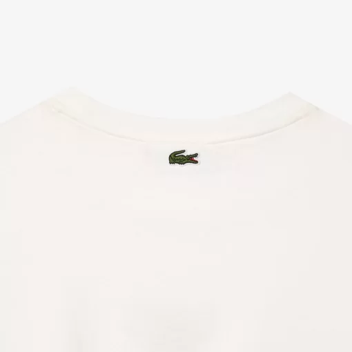 Lacoste T-Shirts> T-Shirt Aus Bedrucktem Baumwolljersey Weis 70V