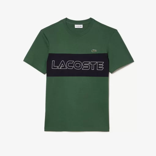 Lacoste T-Shirts> T-Shirt Mit Colourblock Dunkelgrun / Navy Blau Kzi