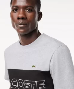 Lacoste T-Shirts> T-Shirt Mit Colourblock Heidekraut Grau / Schwarz 80P