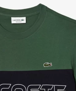 Lacoste T-Shirts> T-Shirt Mit Colourblock Dunkelgrun / Navy Blau Kzi