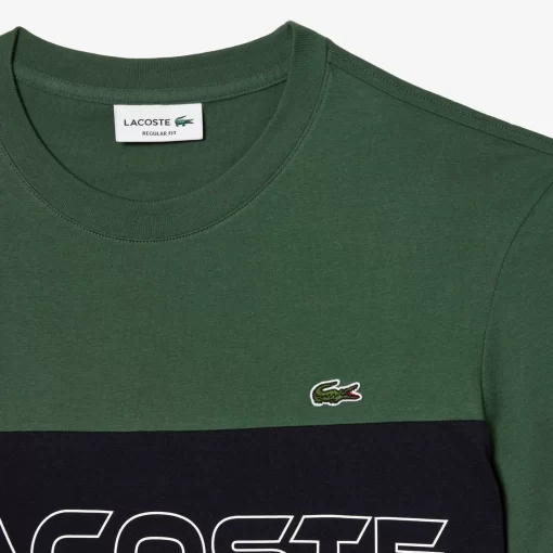 Lacoste T-Shirts> T-Shirt Mit Colourblock Dunkelgrun / Navy Blau Kzi