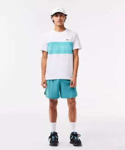 Lacoste T-Shirts> T-Shirt Mit Colourblock Weis / Blau Ri6