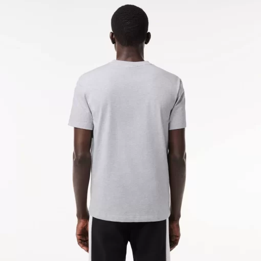 Lacoste T-Shirts> T-Shirt Mit Colourblock Heidekraut Grau / Schwarz 80P