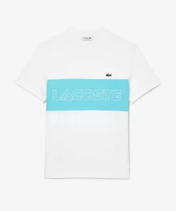 Lacoste T-Shirts> T-Shirt Mit Colourblock Weis / Blau Ri6