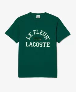 Lacoste T-Shirts> X Le Fleur Jersey T-Shirt Grun 3M2