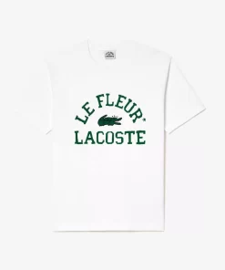 Lacoste T-Shirts> X Le Fleur Jersey T-Shirt Weis 001