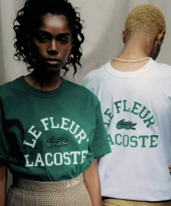 Lacoste T-Shirts> X Le Fleur Jersey T-Shirt Weis 001