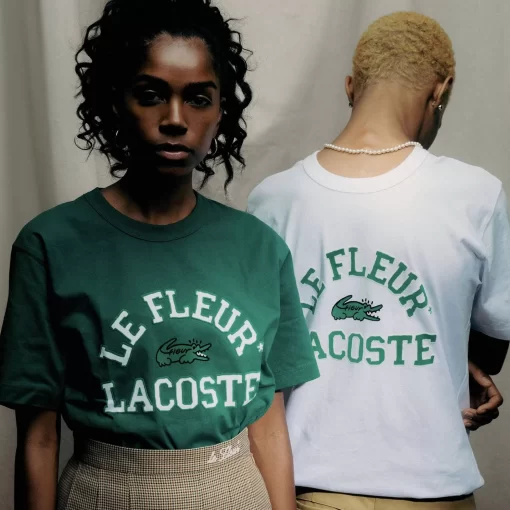 Lacoste T-Shirts> X Le Fleur Jersey T-Shirt Weis 001