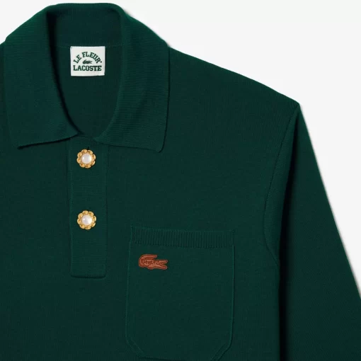 Lacoste Pullover> X Le Fleur Langarmeliges Poloshirt Grun 3M2