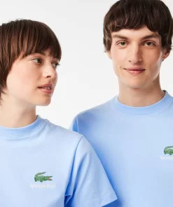 Lacoste T-Shirts> X Sporty & Rich Extraweites T-Shirt Pastellblau Hbp