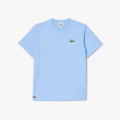 Lacoste T-Shirts> X Sporty & Rich Extraweites T-Shirt Pastellblau Hbp