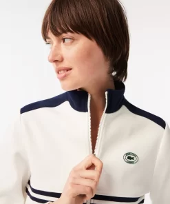 Lacoste Sweatshirts> X Sporty & Rich Streifen-Sweatshirt Weis / Navy Blau Ev0