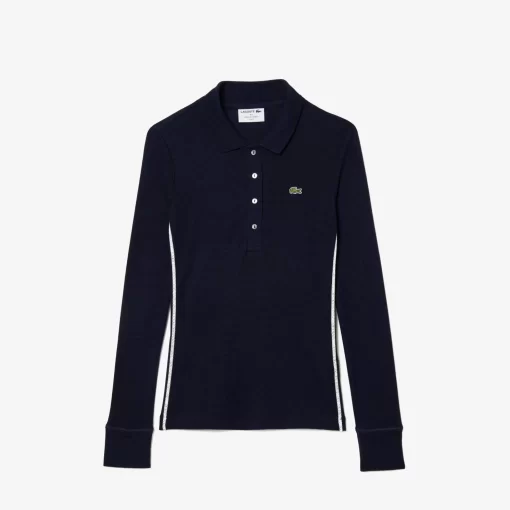 Lacoste Poloshirts>Langarmeliges Polohemd, In Frankreich Hergestellt Navy Blau 166