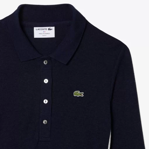 Lacoste Poloshirts>Langarmeliges Polohemd, In Frankreich Hergestellt Navy Blau 166