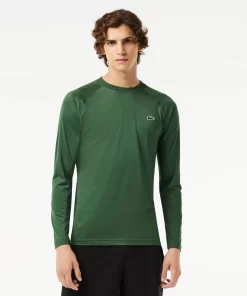 Lacoste Fitnessstudio & Training>Langarmeliges Sport T-Shirt Aus Stretch-Jersey Dunkelgrun Smi