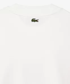 Lacoste T-Shirts>Langarmeliges T-Shirt Aus Baumwolle Weis 70V