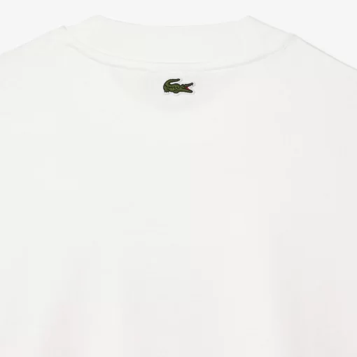 Lacoste T-Shirts>Langarmeliges T-Shirt Aus Baumwolle Weis 70V