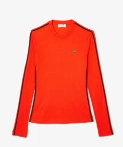 Lacoste T-Shirts>Langarmeliges T-Shirt, In Frankreich Hergestellt Orange Sji