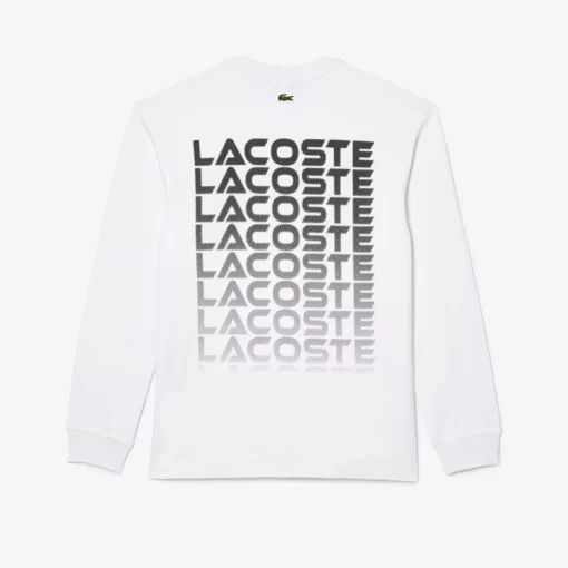 Lacoste T-Shirts>Langarmeliges T-Shirt Mit Logo Weis 001