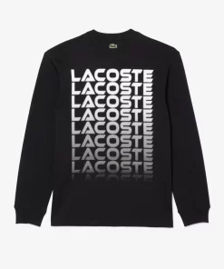 Lacoste T-Shirts>Langarmeliges T-Shirt Mit Logo Schwarz 031