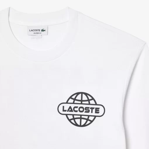 Lacoste T-Shirts>Langarmeliges T-Shirt Mit Logo Weis 001