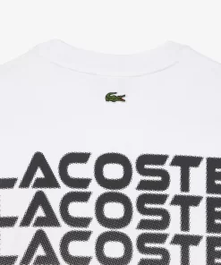 Lacoste T-Shirts>Langarmeliges T-Shirt Mit Logo Weis 001