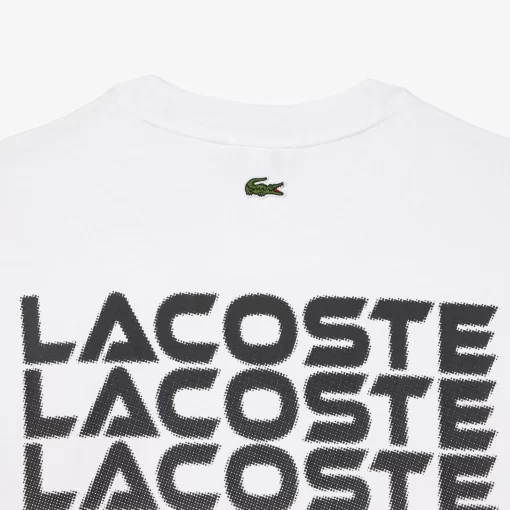 Lacoste T-Shirts>Langarmeliges T-Shirt Mit Logo Weis 001