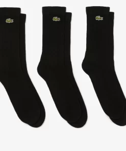 Lacoste Sportbekleidung>Lange Herren Sport Socken Im 3Er-Pack Schwarz 8Vm