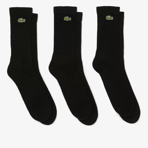 Lacoste Sportbekleidung>Lange Herren Sport Socken Im 3Er-Pack Schwarz 8Vm