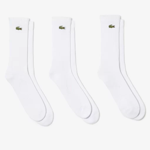 Lacoste Sportbekleidung>Lange Herren Sport Socken Im 3Er-Pack Weis Z92