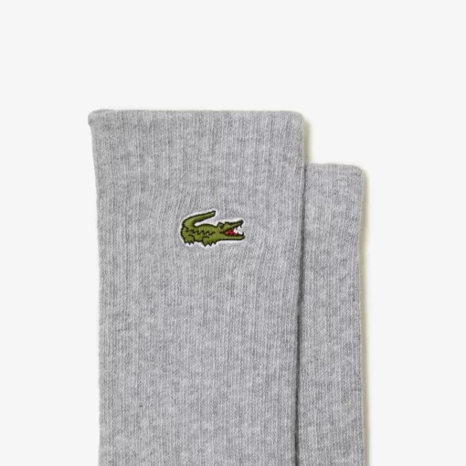 Lacoste Sportbekleidung>Lange Herren Sport Socken Im 3Er-Pack Heidekraut Grau / Weis / Navy Blau Tya