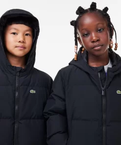 Lacoste Mädchenkleidung>Lange Recycelte Puffer-Jacke Schwarz 031