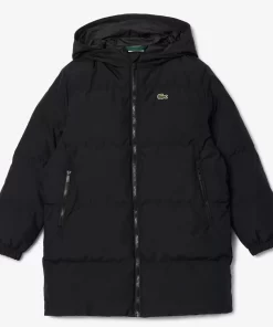 Lacoste Mädchenkleidung>Lange Recycelte Puffer-Jacke Schwarz 031