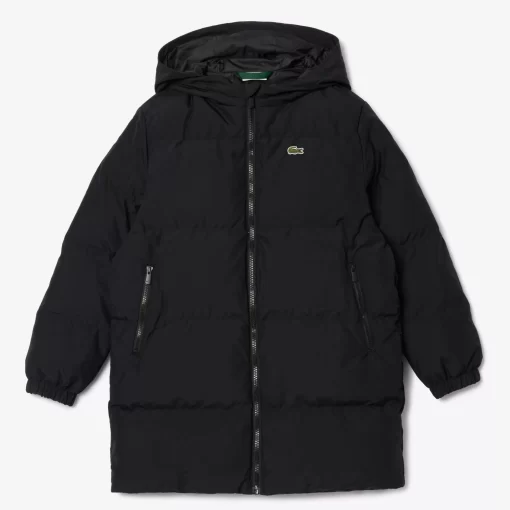 Lacoste Mädchenkleidung>Lange Recycelte Puffer-Jacke Schwarz 031