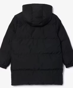 Lacoste Mädchenkleidung>Lange Recycelte Puffer-Jacke Schwarz 031